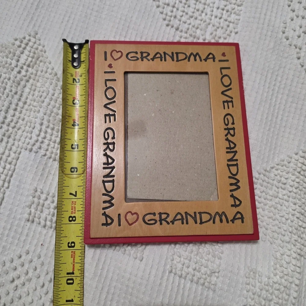 I Love Grandma Vintage Wooden Picture Frame Holds 4x6 Photo Timeless